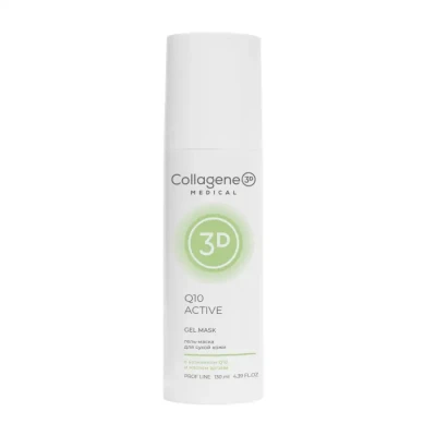 Q10 Active 130мл коллагеновая гель-маска для сухой кожи Medical Collagen 3D