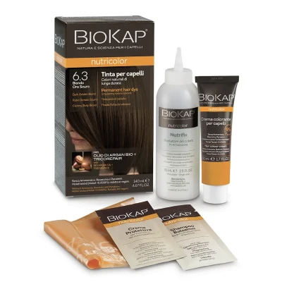 Тон 6.3 темно-золотистый блондин Краска для волос Nutricolor Biokap