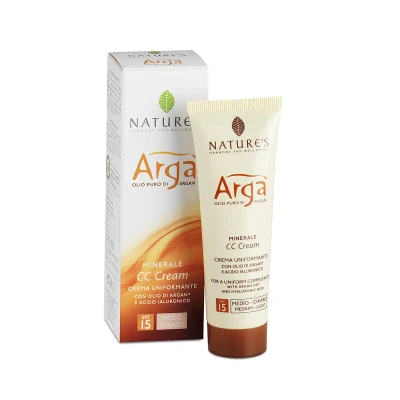 SPF15  CC Светлый бежевый корректирующий крем для лица Nature's Arga