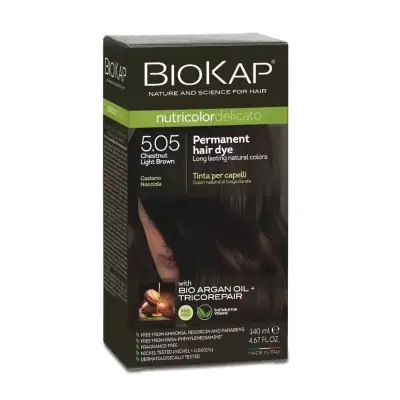 Тон 5.05 Каштановый, светло-коричневый краска для волос Biokap Delicato