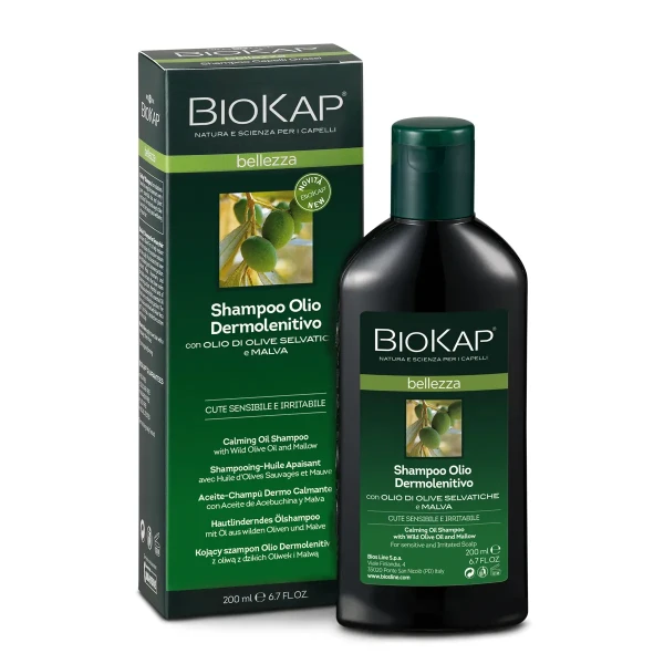 Dermolenitive шампунь Biokap для чувствительной кожи снимает раздражение и зуд